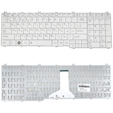 Клавіатура для ноутбука Toshiba C650, C655, L650, L655, C660, L670, L675 — розкладка RU, біла
