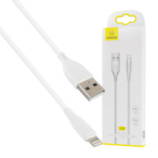 Кабель Usams US-SJ266 U18 Round USB to IP, 1m, White