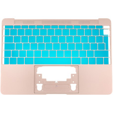 Верхня кришка ноутбука Apple A1534 (2016-2017) rose gold, велика клавіша Enter