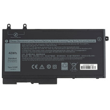 Оригінальна батарея для ноутбука DELL 1V1XF (Latitude 5500, 5501, 5401) — 11.4V, 42Wh, чорна